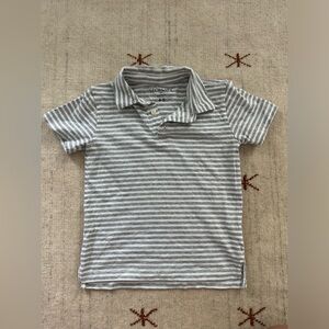 Crewcuts gray and white striped polo, size 4/5